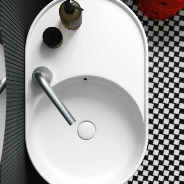 Lavabo in ceramica Collezione T65 Galassia vista prodotto per arredo bagno – Tuttidea