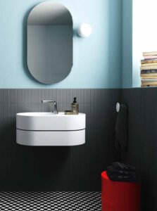 Lavabo in ceramica con cassetto Collezione T65 Galassia