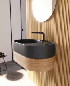 Lavabo in ceramica con cassetto Collezione T65 Galassia