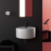 Lavabo sospeso in ceramica 45 cm Core Galassia vista prodotto per arredo bagno – Tuttidea