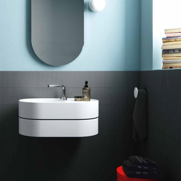 Mobile bagno sospeso con lavabo in ceramica Collezione T65 Galassia per arredo bagno – Tuttidea