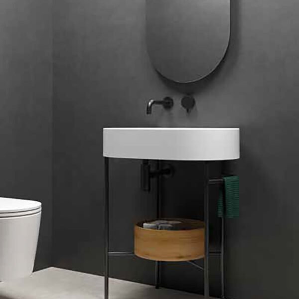 Mobile bagno a terra con struttura e lavabo in ceramica 65x39 cm T65 Galassia per arredo bagno – Tuttidea