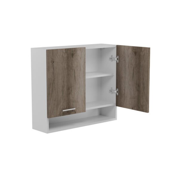 Pensile 2 ante con ripiano interno 80x24xH70 cm Colavene minimale su fondo bianco – Tuttidea