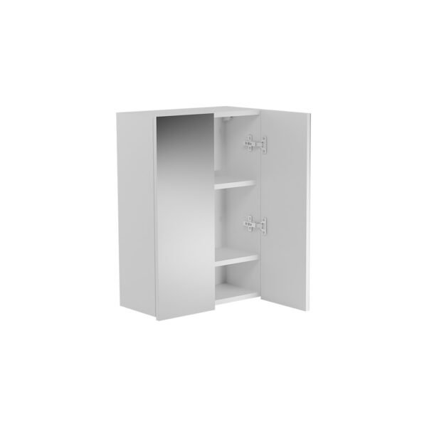 Pensile 2 ante con specchio e 2 ripiani interni 50x24xH70 cm Colavene minimale su fondo bianco – Tuttidea