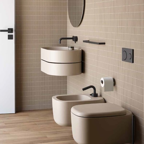 WC e bidet sospesi in ceramica Collezione Susi Galassia per arredo bagno – Tuttidea