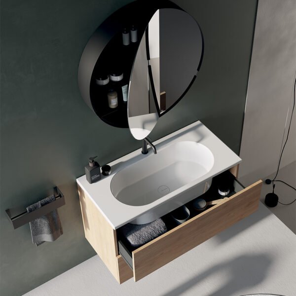 Lavabo in ceramica 100x48 cm con foro rubinetteria Collezione 20.26 Colavene