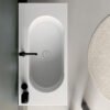 Lavabo in ceramica 100x48 cm con foro rubinetteria struttura e mobile 2 ante Collezione 20.26 Colavene 15