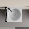 Lavabo in ceramica 48x48 cm senza foro rubinetteria con struttura e cassetto Collezione 20.26 Colavene 15
