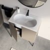 Lavabo in ceramica 100x48 cm con foro rubinetteria struttura e mobile 2 ante Collezione 20.26 Colavene 11