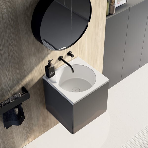 Mobile bagno sospeso 48 cm con lavabo in ceramica Collezione 20.26 Colavene per arredo bagno – Tuttidea