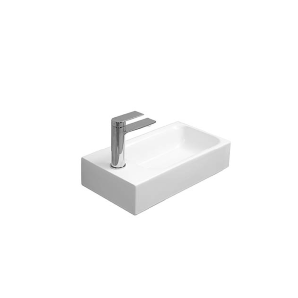 Lavabo d’appoggio o sospeso in ceramica 45x25 cm Square Mini AXA Ceramica per arredo bagno – Tuttidea