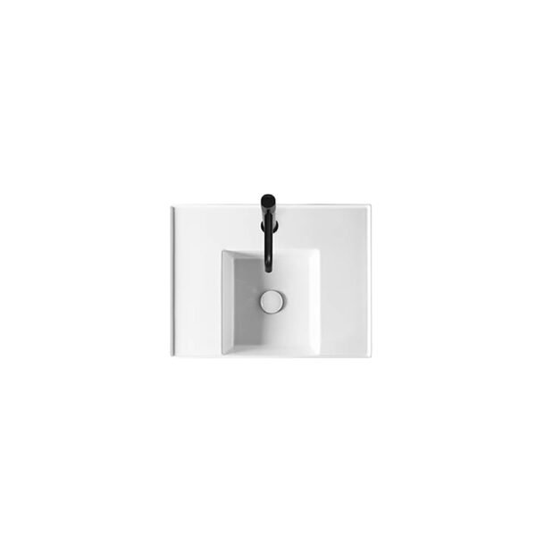 Lavabo d’appoggio o sospeso in ceramica 61x46 cm Square vasca centrale AXA Ceramica vista alternativa per arredo bagno – Tuttidea