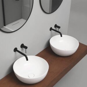Lavabo d’appoggio in ceramica Collezione Ciotola44 – Ø44×18 cm Axa Ceramica