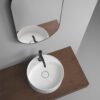 Lavabo da appoggio in ceramica Ø40xH15 cm Mate AXA Ceramica con piano rubinetteria per arredo bagno – Tuttidea