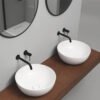 Lavabo da appoggio in ceramica Ø44xH18 cm Ciotola44 AXA Ceramica per arredo bagno – Tuttidea
