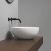 Lavabo da appoggio in ceramica Ø44xH18 cm Ciotola44 AXA Ceramica terza vista per arredo bagno – Tuttidea