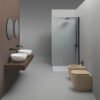 Lavabo da appoggio in ceramica Ø44xH18 cm Ciotola44 AXA Ceramica quarta vista per arredo bagno – Tuttidea