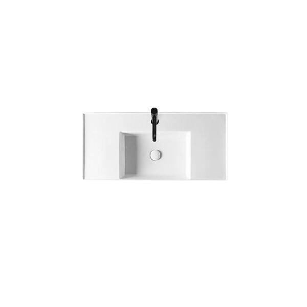 Lavabo d’appoggio o sospeso in ceramica 101x46 cm Square vasca centrale AXA Ceramica vista alternativa per arredo bagno – Tuttidea