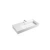 Lavabo d’appoggio o sospeso in ceramica 101x46 cm Square vasca destra AXA Ceramica per arredo bagno – Tuttidea