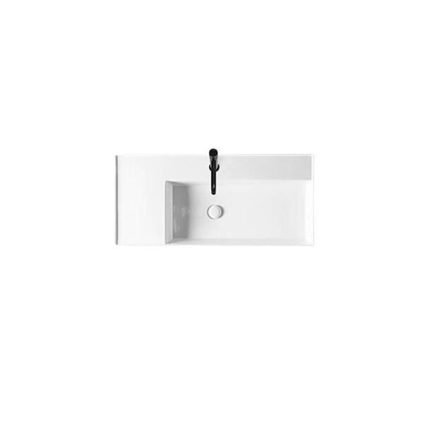 Lavabo d’appoggio o sospeso in ceramica 101x46 cm Square vasca destra AXA Ceramica vista alternativa per arredo bagno – Tuttidea