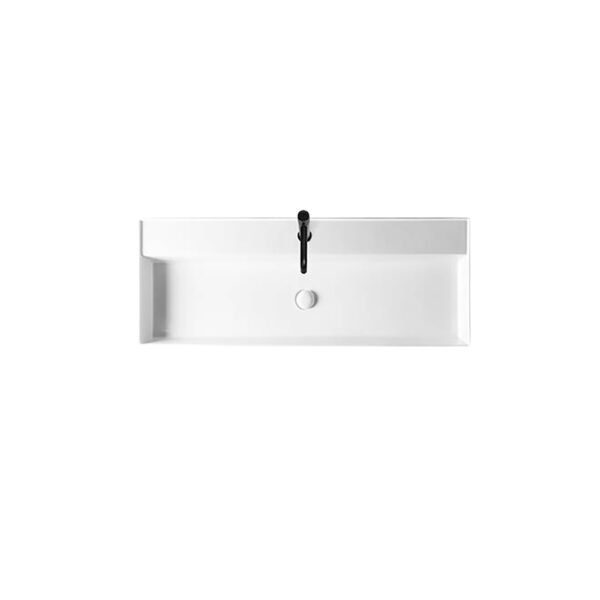 Lavabo d’appoggio o sospeso in ceramica 121x46 cm Square tutta vasca AXA Ceramica vista alternativa per arredo bagno – Tuttidea