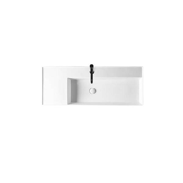 Lavabo d’appoggio o sospeso in ceramica 121x46 cm Square vasca destra AXA Ceramica vista alternativa per arredo bagno – Tuttidea