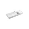 Lavabo d’appoggio o sospeso in ceramica 121x46 cm Square vasca sinistra AXA Ceramica per arredo bagno – Tuttidea