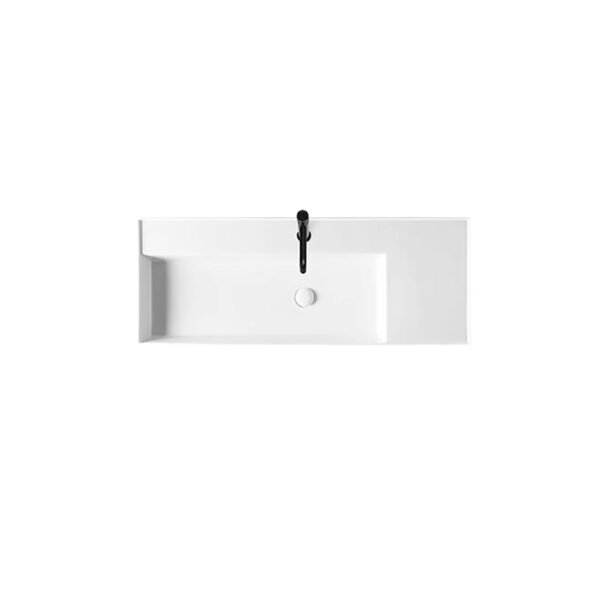 Lavabo d’appoggio o sospeso in ceramica 121x46 cm Square vasca sinistra AXA Ceramica vista alternativa per arredo bagno – Tuttidea