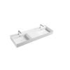 Lavabo d’appoggio o sospeso in ceramica 141x46 cm Square doppia vasca AXA Ceramica per arredo bagno – Tuttidea