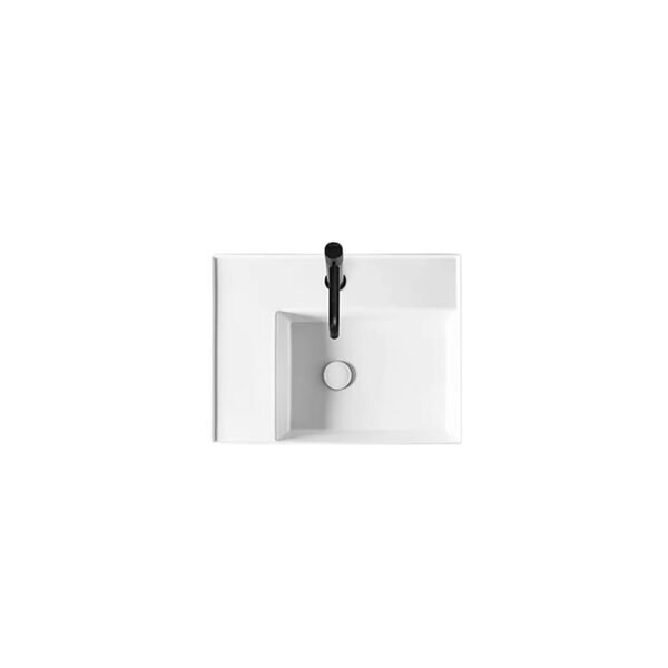 Lavabo d’appoggio o sospeso in ceramica 61x46 cm Square vasca destra AXA Ceramica vista alternativa per arredo bagno – Tuttidea