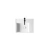 Lavabo d’appoggio o sospeso in ceramica 61x46 cm Square vasca sinistra AXA Ceramica vista alternativa per arredo bagno – Tuttidea