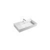 Lavabo d’appoggio o sospeso in ceramica 81x46 cm Square vasca destra AXA Ceramica per arredo bagno – Tuttidea