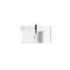 Lavabo d’appoggio o sospeso in ceramica 81x46 cm Square vasca sinistra AXA Ceramica vista alternativa per arredo bagno – Tuttidea
