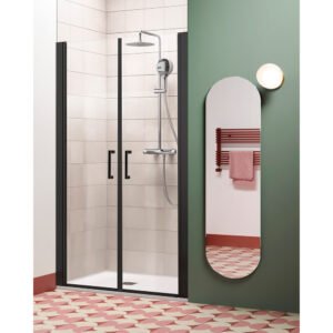 Box doccia Nicchia porta saloon Nero Matt Collezione NSALOON Tamanaco