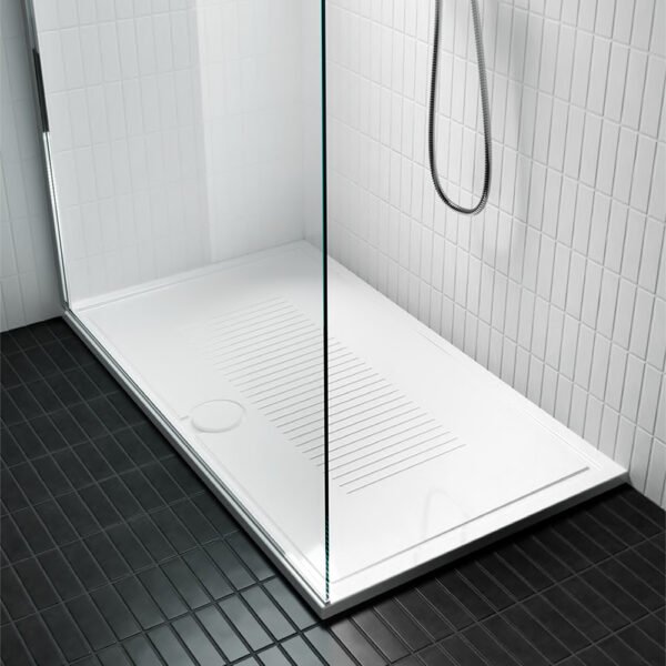 Piatto doccia quadrato o rettangolare Ceramic 30 Tamanaco in ceramica antiscivolo bianco lucido H3 cm per arredo bagno – Tuttidea