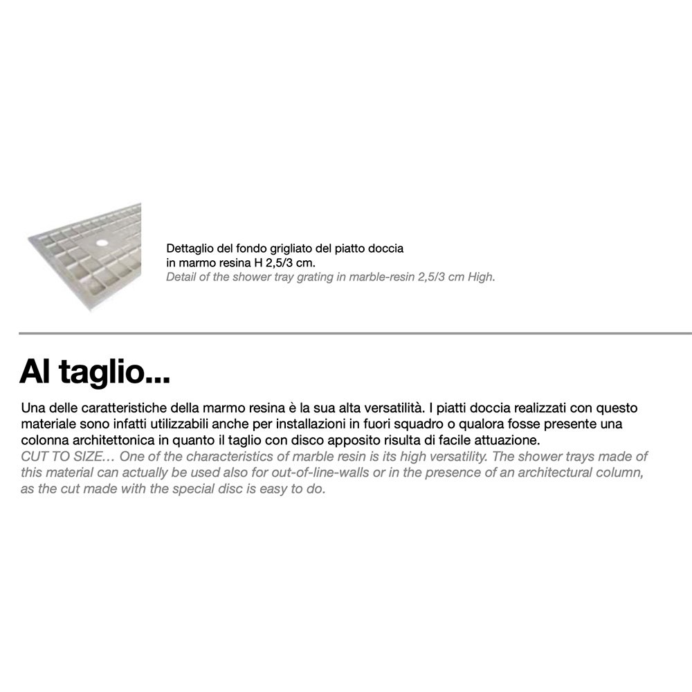 Piatto doccia rettangolare in marmo resina Collezione Flow Tamanaco 8 Piatto doccia rettangolare in marmo resina Collezione Flow Tamanaco 7