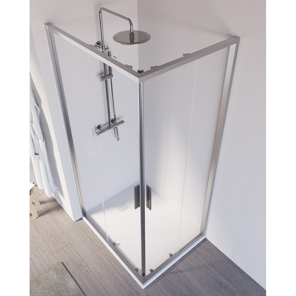 Box doccia Angolare anta scorrevole Cromo Collezione Slim Tamanaco 6 Box doccia Angolare anta scorrevole Cromo Collezione Slim Tamanaco 5