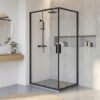 Box doccia Angolare anta scorrevole Nero Matt Collezione Slim Tamanaco 17