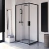 Box doccia Angolare anta scorrevole Nero Matt Collezione Slim Tamanaco 15