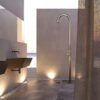 Colonna doccia da esterno Glaudia Colacril con miscelatore, soffione e doccino per arredo giardino – Tuttidea