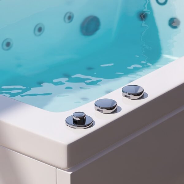 Vasca da bagno con idromassaggio 180x130 cm Riva Colacril, dettaglio bordo per arredo bagno – Tuttidea