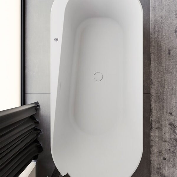 Vasca da bagno freestanding 170x76 cm Mondello Luce Colacril vista dall’alto per arredo bagno – Tuttidea