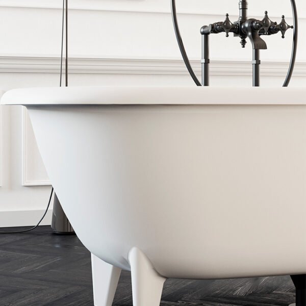 Vasca da bagno freestanding 170x80 cm Mantova Colacril vista prospettica per arredo bagno – Tuttidea