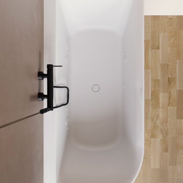 Vasca da bagno idromassaggio angolare 180x80 cm Milano Colacril, vista dall'alto per arredo bagno – Tuttidea