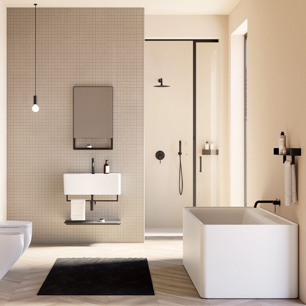 Vasca da bagno idromassaggio angolare 170x80 cm Montecatini Idro Colacril Vasca da bagno idromassaggio angolare 170x80 cm Montecatini Idro Colacril