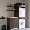 Mobile lavanderia Smartop 1 Colavene con colonna per lavatrice e asciugatrice e mensole portaoggetti – Tuttidea
