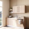 Mobile lavanderia con lavabo in ceramica, pensili e cesto portabiancheria Smartop 4 Colavene - Tuttidea