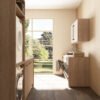 Mobile lavanderia con lavabo in ceramica e cesto portabiancheria Smartop 4 Colavene