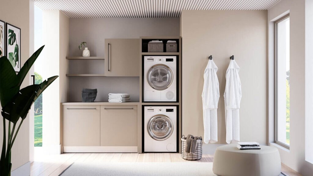 Lavanderia moderna con lavatrice e asciugatrice integrate: il progetto Smartop 3 Colavene Mobile Lavanderia Smartop 3 Colavene con lavatrice e asciugatrice integrate - Tuttidea