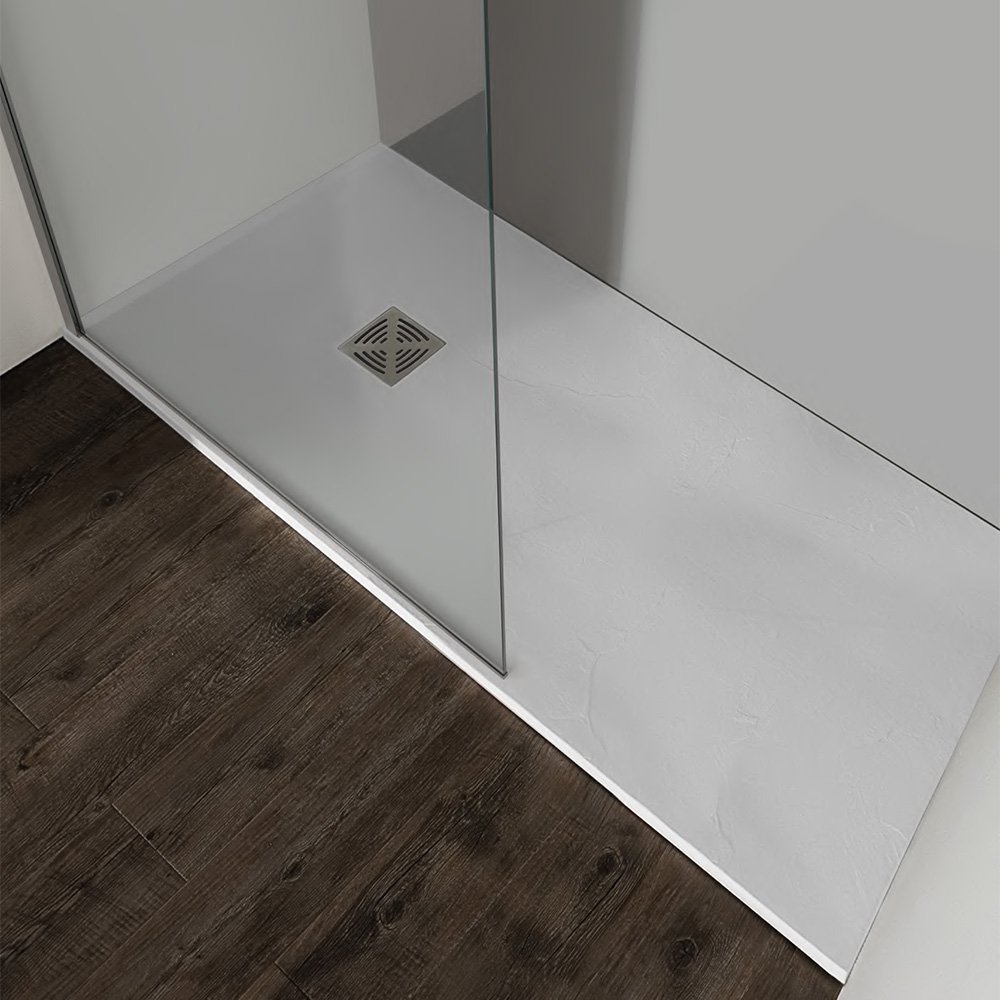 Come scegliere un piatto doccia di qualità tra misure, materiali e installazione Piatto doccia Flat Tamanaco in marmo resina bianco